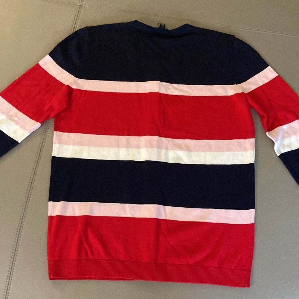 Talbots NWT Woman’s Cotton/ Rayon Striped Cardigan with 3/4 Sleeve. Size XS. - Picture 4 of 8